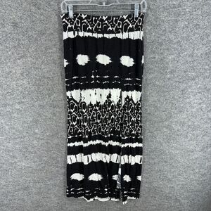 Karen Kane Skirt Women S Small Black Striped Maxi Long Pull On Rayon Mid Rise